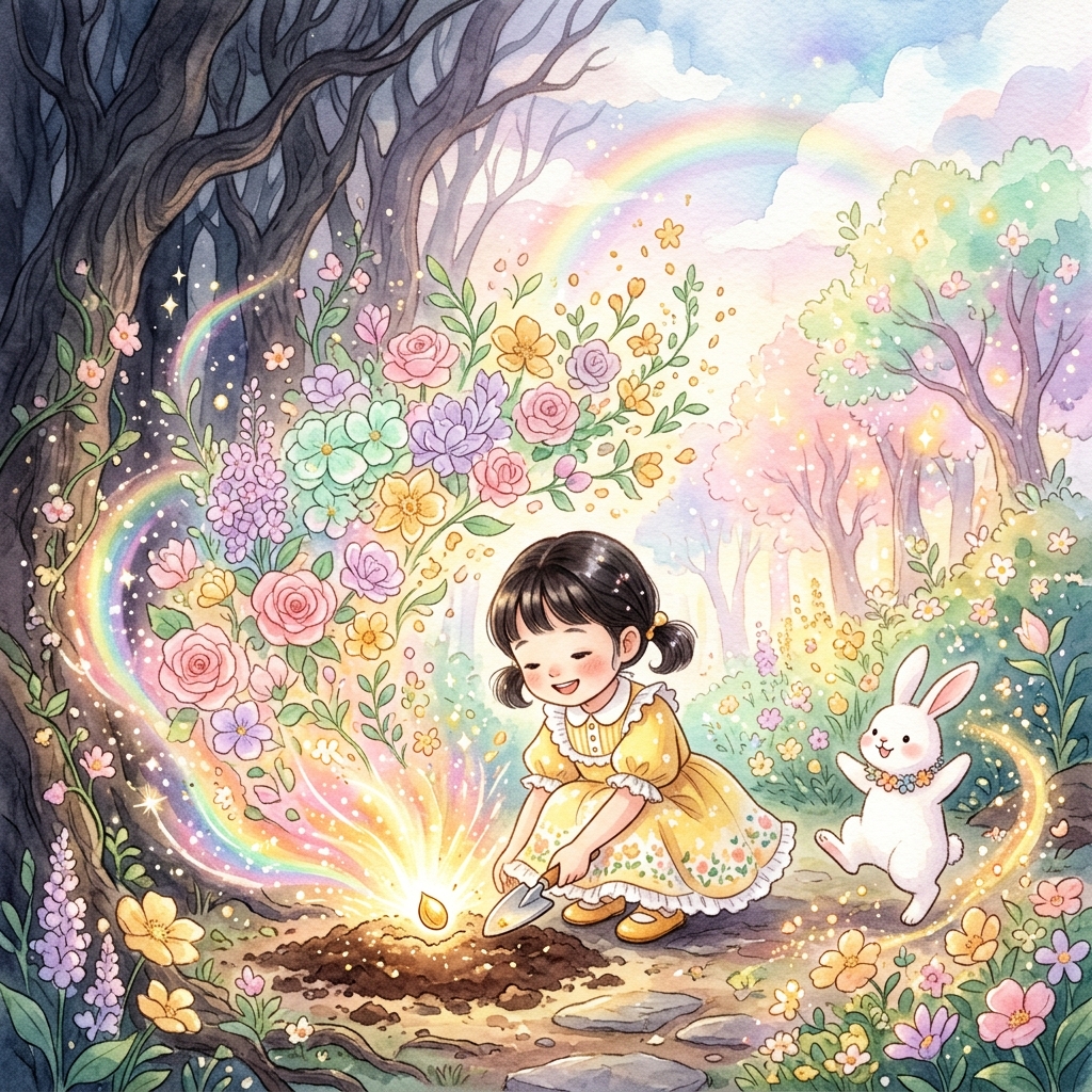 꽃이 피어나는 숲